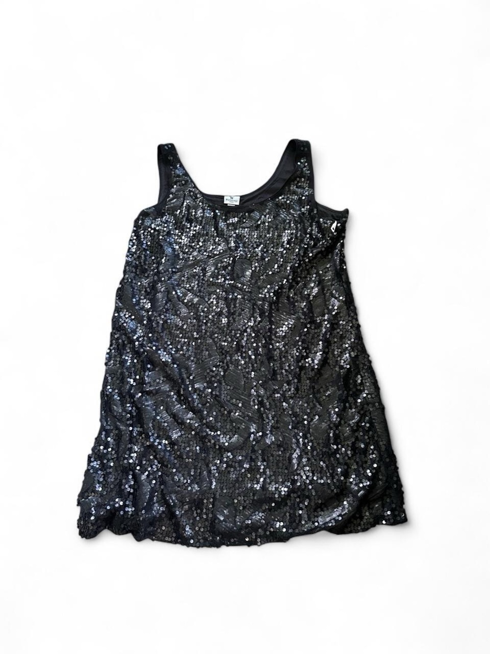 Worthington Black Sequin Tank Mini Dress